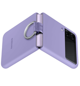 Оригинален Силиконов Калъф за Samsung Z Flip 3, Silicone Ring Cover Case EF-PF711TNVE, Лилав (4)