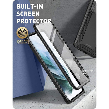 Противоударен Калъф за Samsung S22 Ultra, Supcase Clayco Xenon, Черен (2)