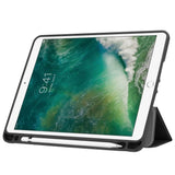 Калъф с Pen Поставка за iPad Air/ 6/ 5 9.7", TriFold Leater Case, Черен