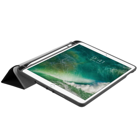 Калъф с Pen Поставка за iPad Air/ 6/ 5 9.7", TriFold Leater Case, Черен (5)