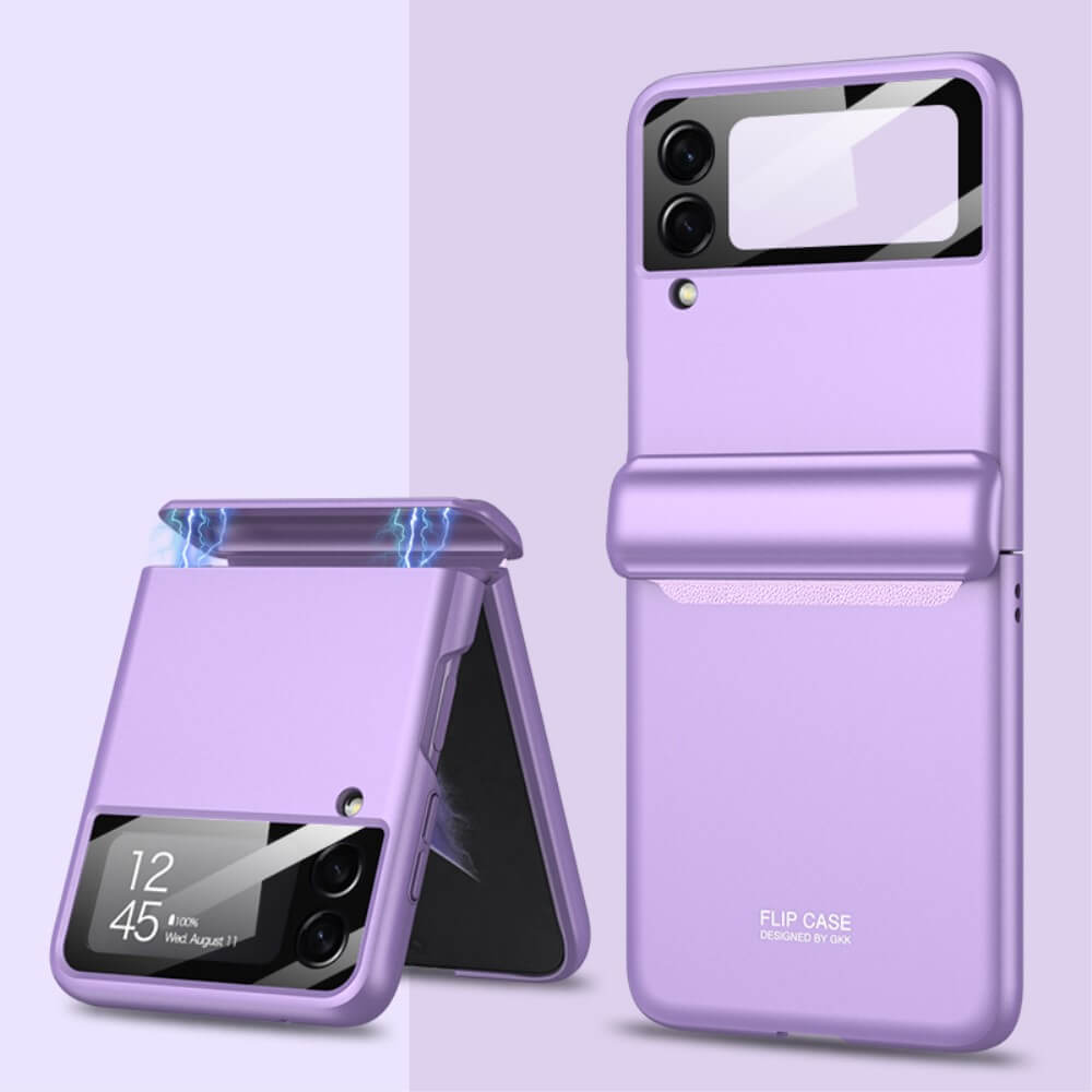 Калъф с Предпазител за Samsung Galaxy Z Flip 3, GKK Magnetic Case, Лилав (2)