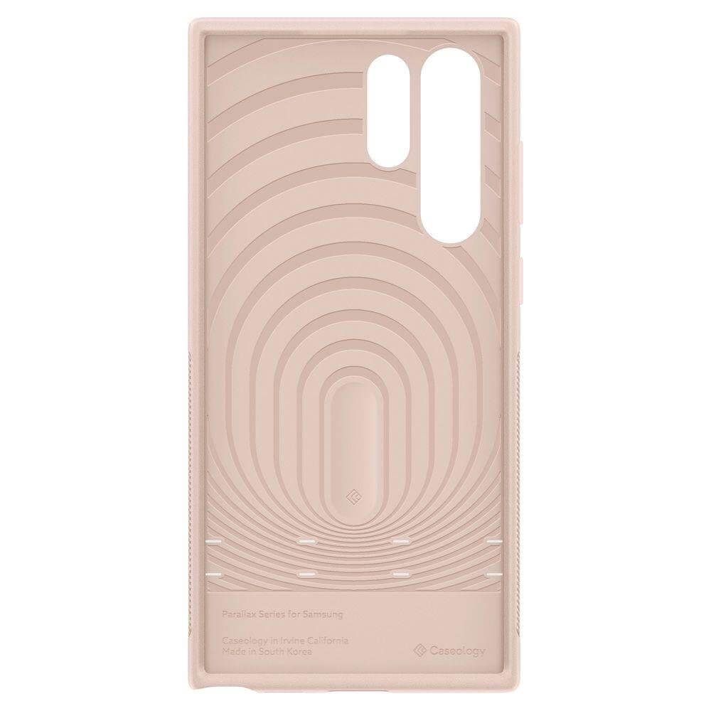 Противоударен Калъф за Samsung S22 Ultra, Spigen Caseology Parallax, Бежов (9)