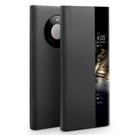 Активен Калъф за Huawei Mate 40 Pro, Qialino Smart Book Case, Черен