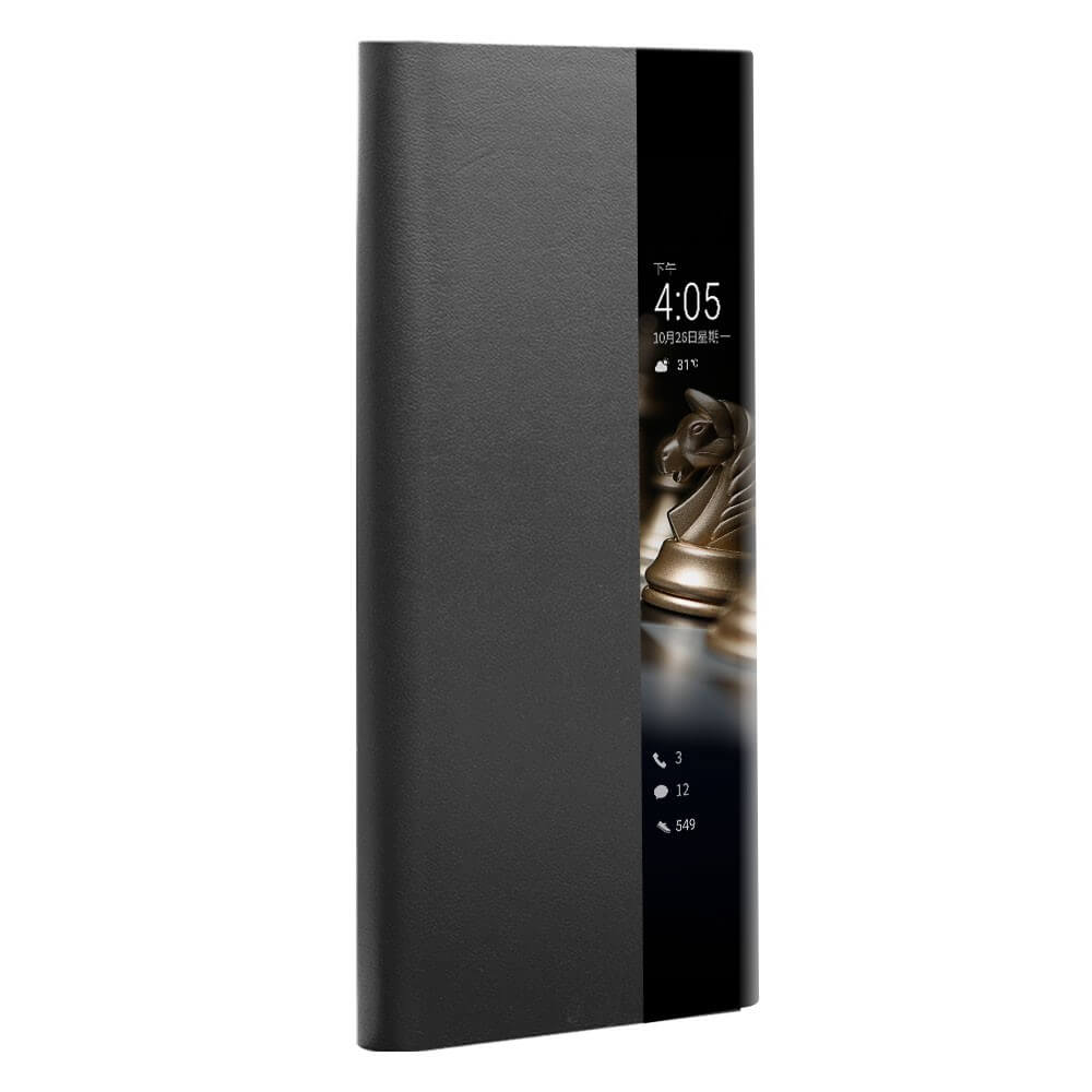 Активен Калъф за Huawei Mate 40 Pro, Qialino Smart Book Case, Черен (2)