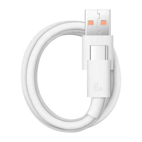 Оригинален USB-C Кабел за Huawei Super Charge LX04072043 66W 6A 1m, Бял (Bulk) (4)