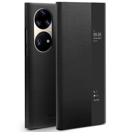 Активен Калъф за Huawei P50 Pro, Qialino Smart Book Case, Черен