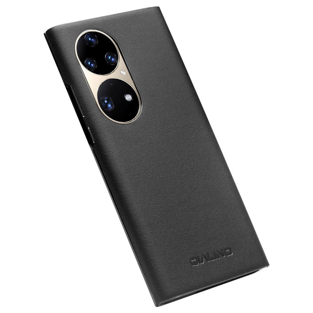 Активен Калъф за Huawei P50 Pro, Qialino Smart Book Case, Черен (4)