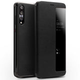Активен Калъф за Huawei P20 Pro, Qialino Smart Book Case, Черен