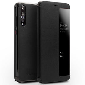 Активен Калъф за Huawei P20 Pro, Qialino Smart Book Case, Черен