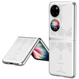 Кожен Калъф за Huawei P50 Pocket, GKK Luxury Case, Бял