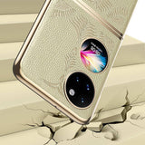 Кожен Калъф за Huawei P50 Pocket, GKK Luxury Case, Златист (2)
