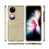 Кожен Калъф за Huawei P50 Pocket, GKK Luxury Case, Златист (4)