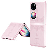 Кожен Калъф за Huawei P50 Pocket, GKK Luxury Case, Розов