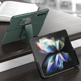 Калъф с Поставка за Колан за Samsung Z Fold 3, GKK KickStand Case, Черен (6)