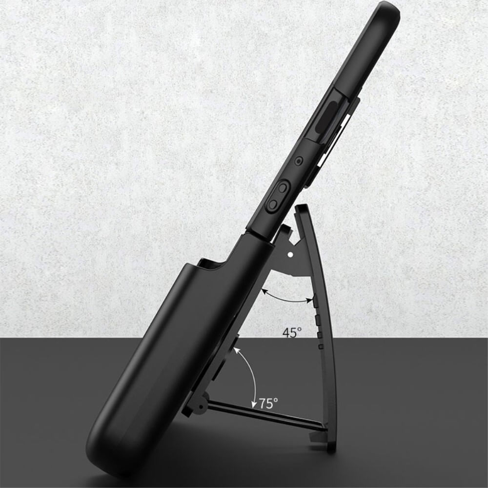 Калъф с Поставка за Колан за Samsung Z Fold 3, GKK KickStand Case, Черен (5)