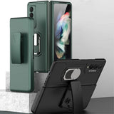 Калъф с Поставка за Колан за Samsung Z Fold 3, GKK KickStand Case, Черен (7)
