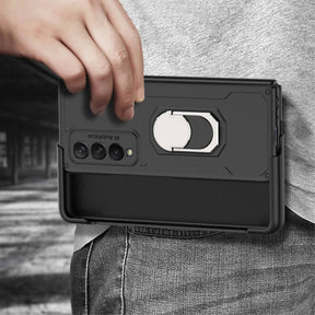 Калъф с Поставка за Колан за Samsung Z Fold 3, GKK KickStand Case, Черен