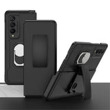 Калъф с Поставка за Колан за Samsung Z Fold 3, GKK KickStand Case, Черен (2)