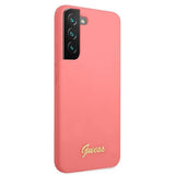 Луксозен Калъф за Samsung S22, Guess Silicone Case, Розов (2)