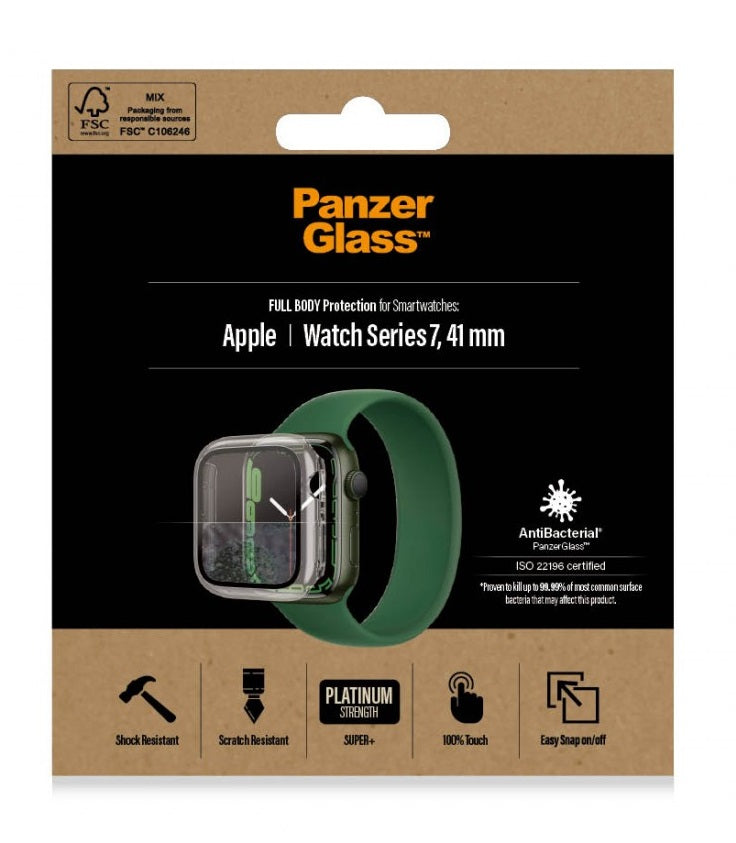 Калъф за Apple Watch 7 41mm, PanzerGlass Case, Прозрачен (4)