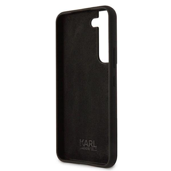 Луксозен Калъф за Samsung S22 Plus, Karl Lagerfeld Silicone Case, Черен (5)