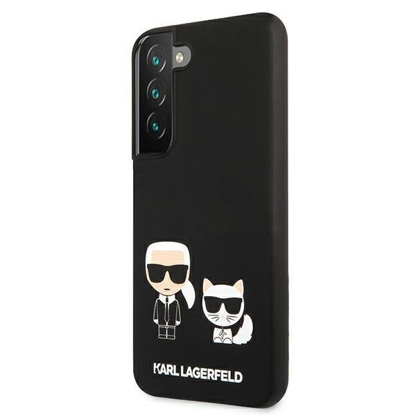 Луксозен Калъф за Samsung S22 Plus, Karl Lagerfeld Silicone Case, Черен (3)