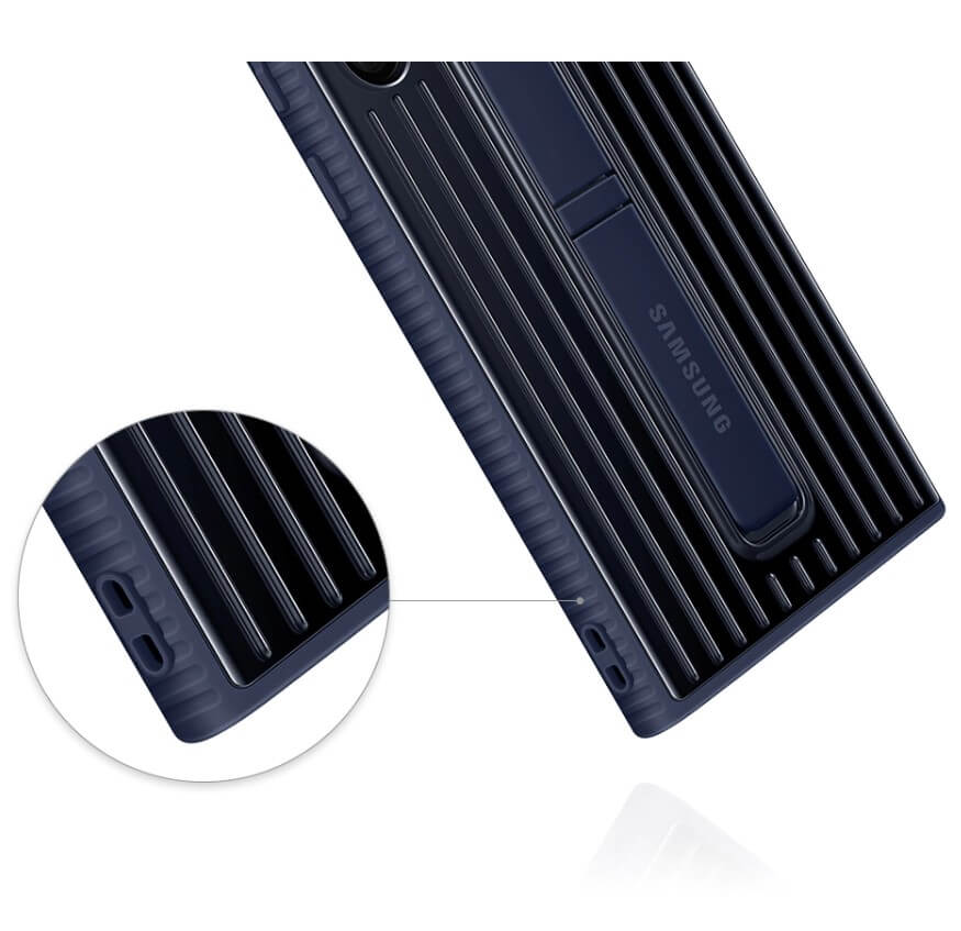 Оригинален Калъф с Поставка за Samsung S22 Ultra, Protective Standing Cover Case EF-RS908CNE, Син (6)