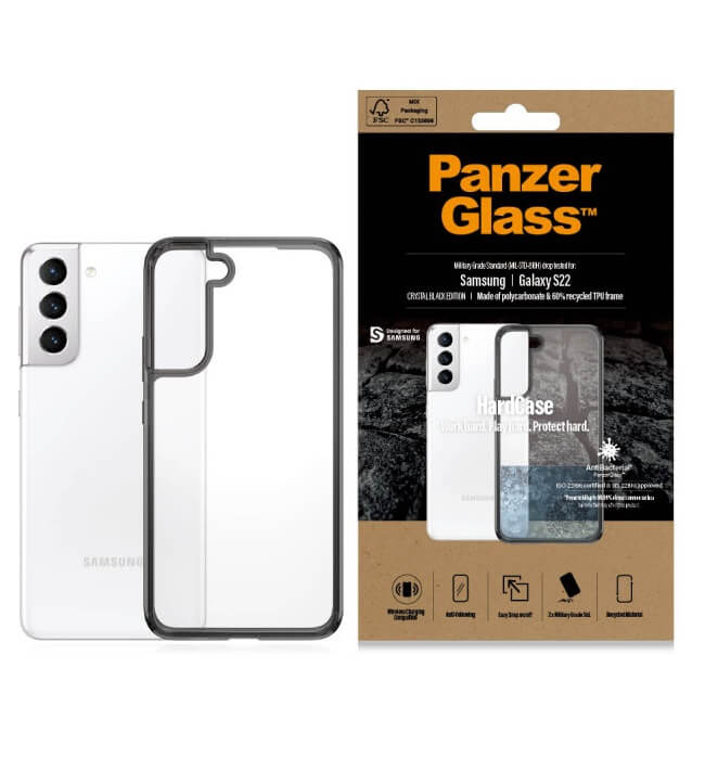 Противоударен Калъф за Samsung S22, Panzer Hard Case, Черен (6)