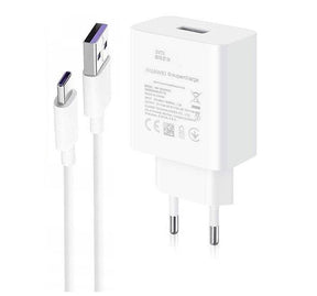 Оригинално Бързо Зарядно за Huawei P40 Pro/Lite, P30 Pro, Mate 20 Pro 220v Super Charger 2 AP84 & USB-C 40W, Бял, (Bulk)