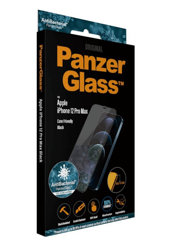 Стъклен Протектор за iPhone 12 Pro Max, PanzerGlass Antibacterial, Прозрачен (6)