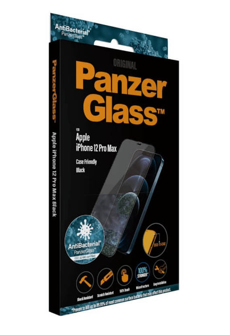 Стъклен Протектор за iPhone 12 Pro Max, PanzerGlass Antibacterial, Прозрачен (6)