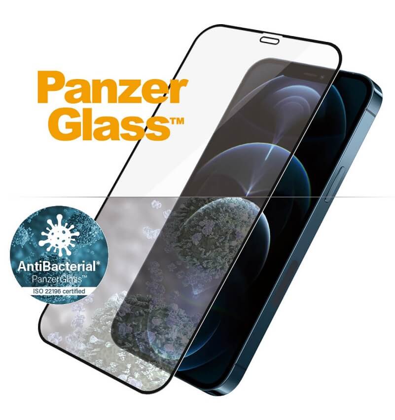 Стъклен Протектор за iPhone 12 Pro Max, PanzerGlass Antibacterial, Прозрачен (2)