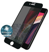 Стъклен Протектор за iPhone SE 2022/2020 8/7, PanzerGlass Antibacterial, Черен (2)