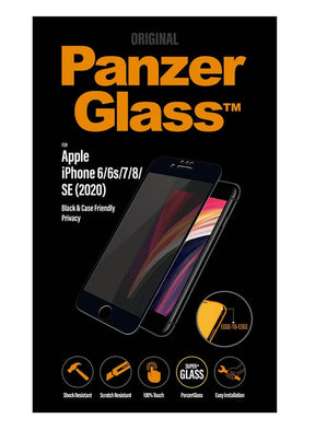 Стъклен Протектор за iPhone SE 2022/2020 8/7, PanzerGlass Antibacterial, Черен