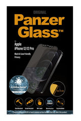 Privacy Протектор за iPhone 12 Pro / 12, PanzerGlass Anti-Spy, Черен