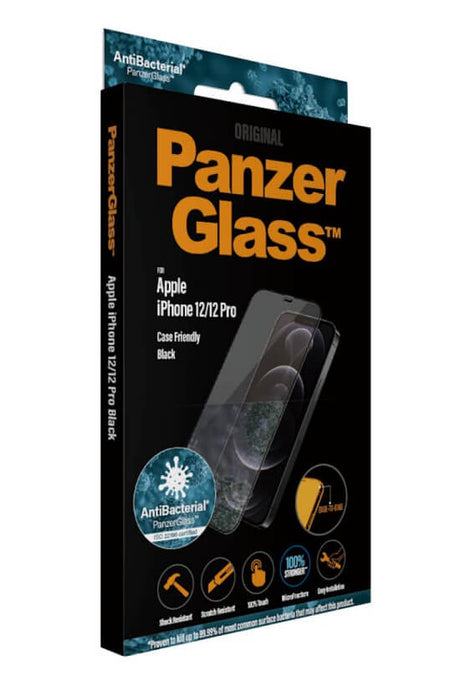 Стъклен Протектор за iPhone 12 Pro / 12, PanzerGlass Antibacterial, Прозрачен (6)