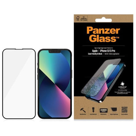 Стъклен Протектор за iPhone 13 Pro / 13, PanzerGlass Antibacterial, Прозрачен (3)