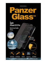 Privacy Протектор с Selfie Плъзгач за iPhone 12 Pro / 12, PanzerGlass Camslider, Черен