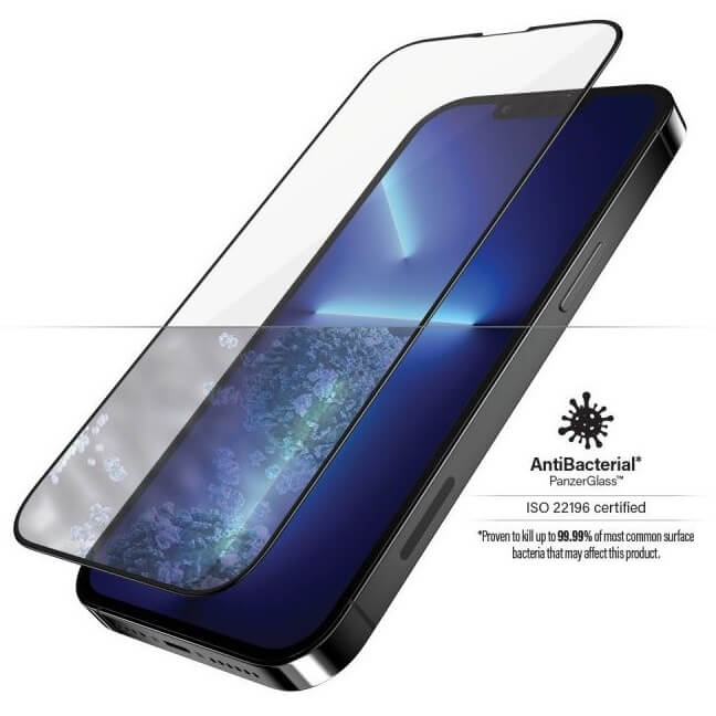 Стъклен Протектор за iPhone 13 Pro / 13, PanzerGlass Antibacterial, Прозрачен (5)