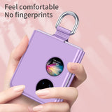 Матов Калъф с Пръстен за Huawei P50 Pocket, GKK Ring Case, Лилав (3)
