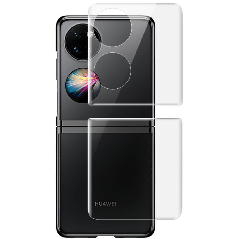 Комплект Протектори за Huawei P50 Pocket, iMAK Soft Folio Glass, Прозрачен (2)