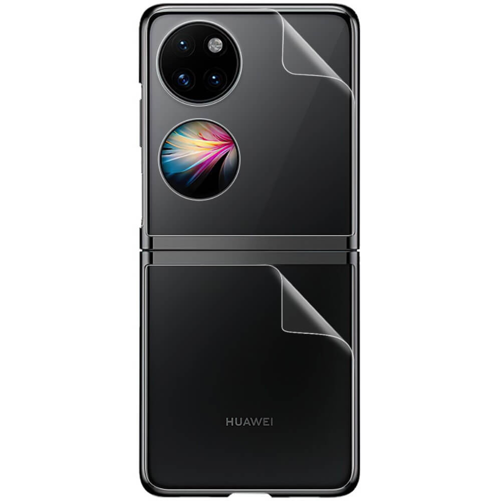 Комплект Протектори за Huawei P50 Pocket, iMAK Soft Folio Glass, Прозрачен (5)