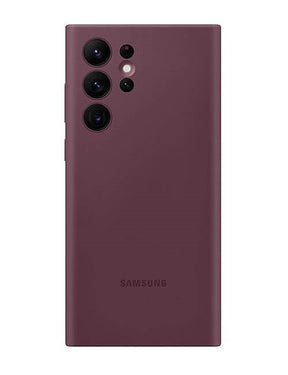 Оригинален Силиконов Калъф за Samsung S22 Ultra, Silicone Cover Case EF-PS908TEE, Бордо