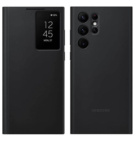 Оригинален Активен Калъф за Samsung S22 Ultra Clear View Cover Book Case EF-ZS908CBE, Черен