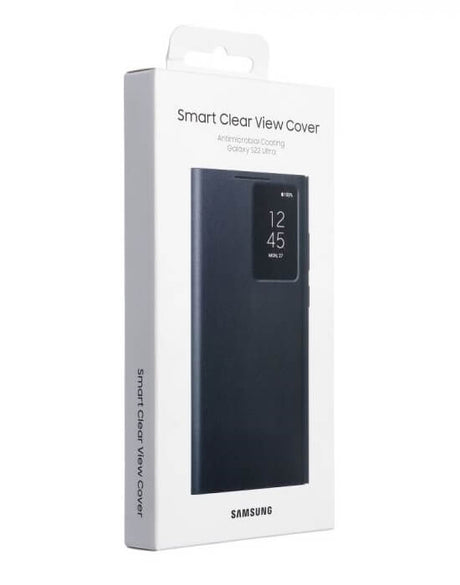 Оригинален Активен Калъф за Samsung S22 Ultra Clear View Cover Book Case EF-ZS908CBE, Черен (5)