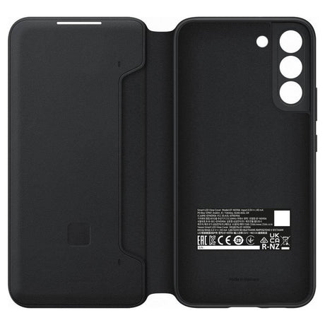 Оригинален Активен Калъф за Samsung S22, Led View Cover Book Case EF-NS901PBE, Черен (5)
