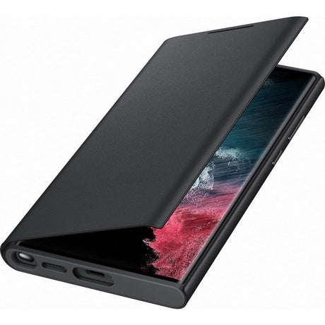 Оригинален Активен Калъф за Samsung S22 Ultra, Led View Cover Book Case EF-NS908PBE, Черен (3)
