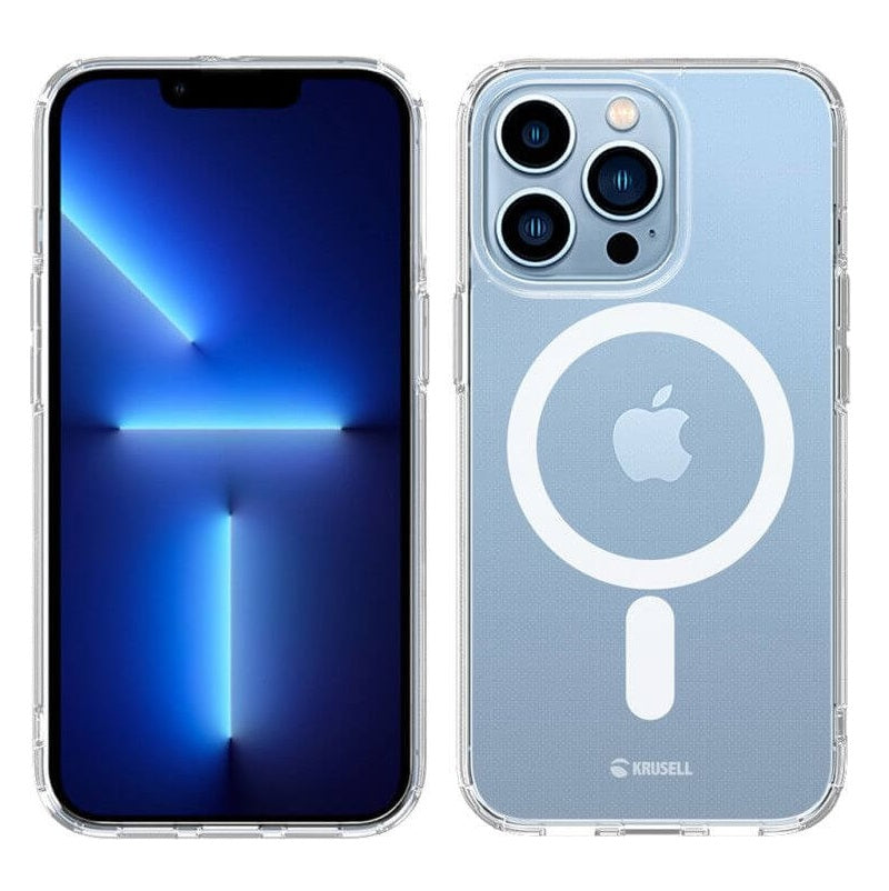 Magsafe Калъф за iPhone 13 Pro Max, Krusell Magnetic Case, Прозрачен