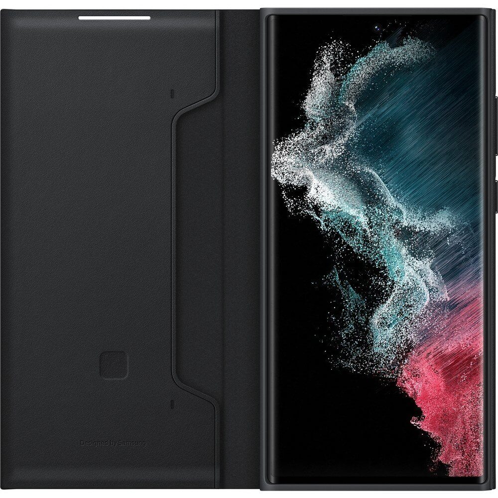 Оригинален Активен Калъф за Samsung S22 Ultra, Led View Cover Book Case EF-NS908PBE, Черен (4)