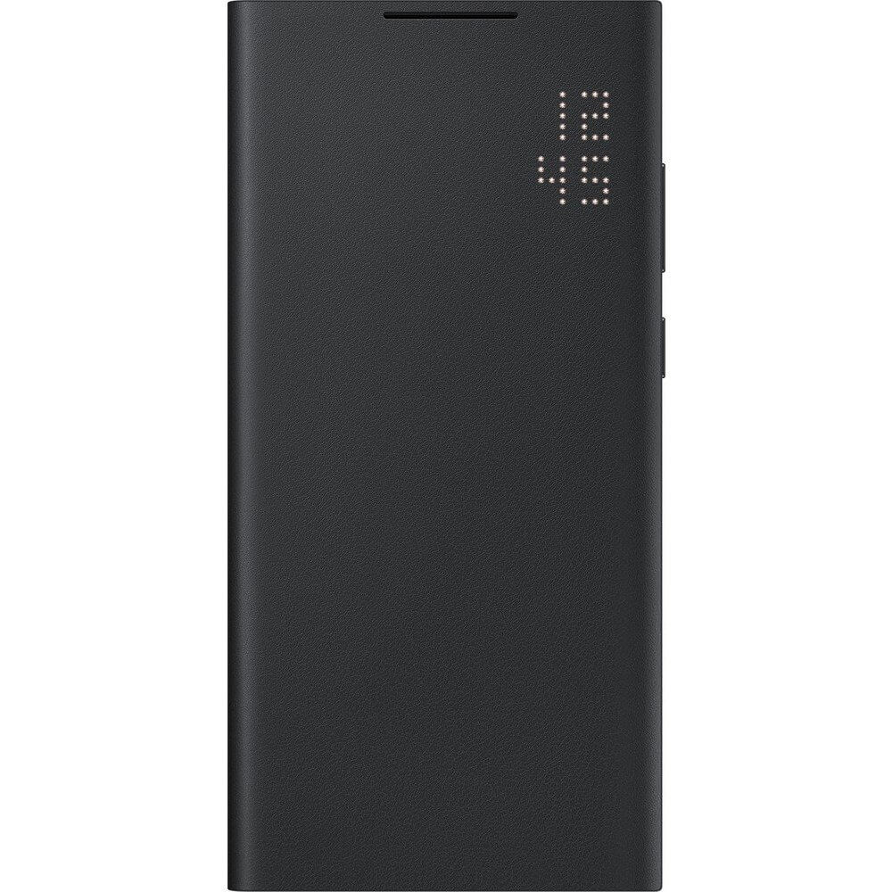 Оригинален Активен Калъф за Samsung S22 Ultra, Led View Cover Book Case EF-NS908PBE, Черен